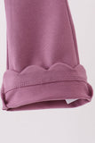 Dusty mauve scalloped bell pants - Aaria Tees Aaria Tees
