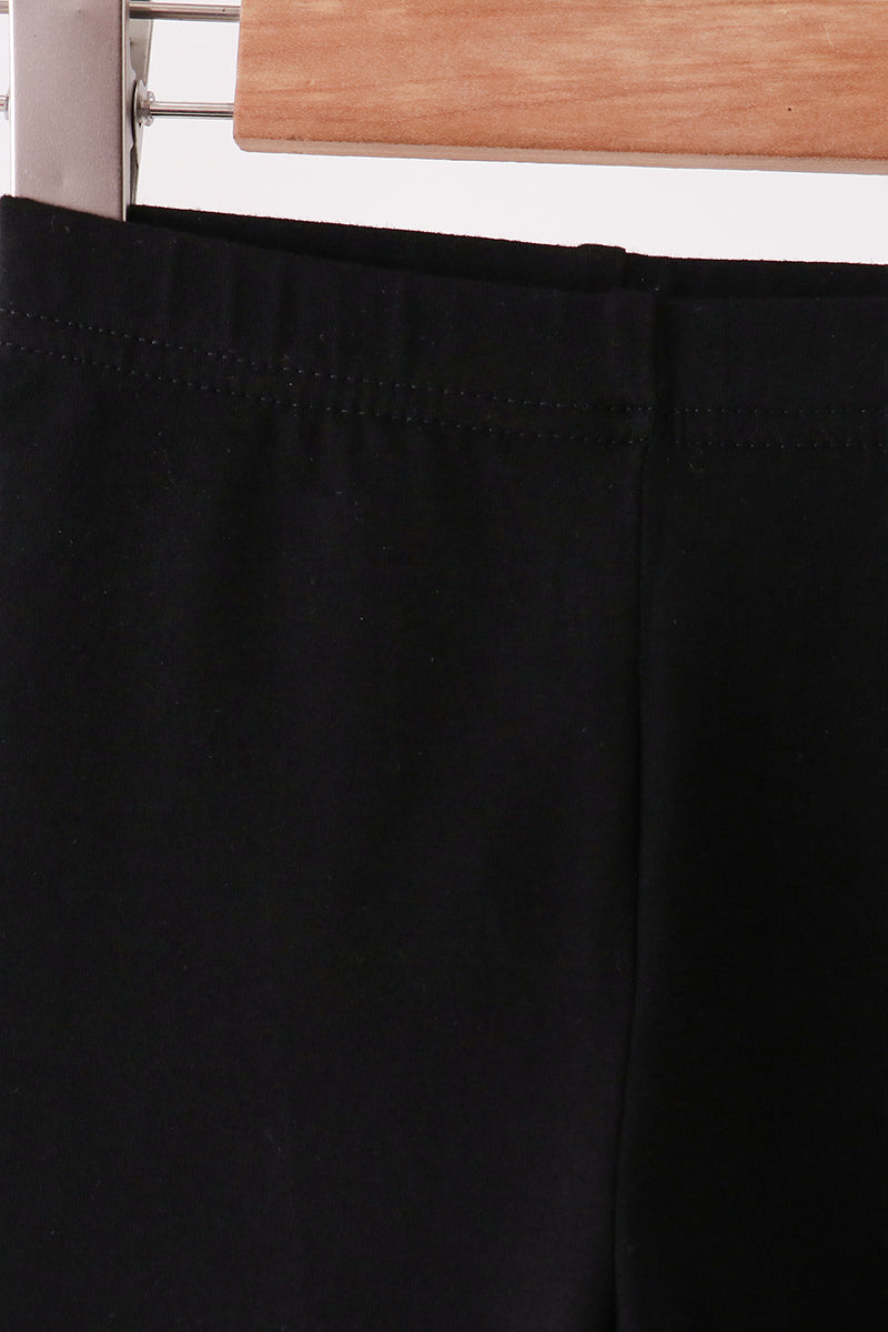 Black scalloped leggings - Aaria Tees Aaria Tees