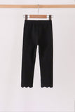 Black scalloped leggings - Aaria Tees Aaria Tees