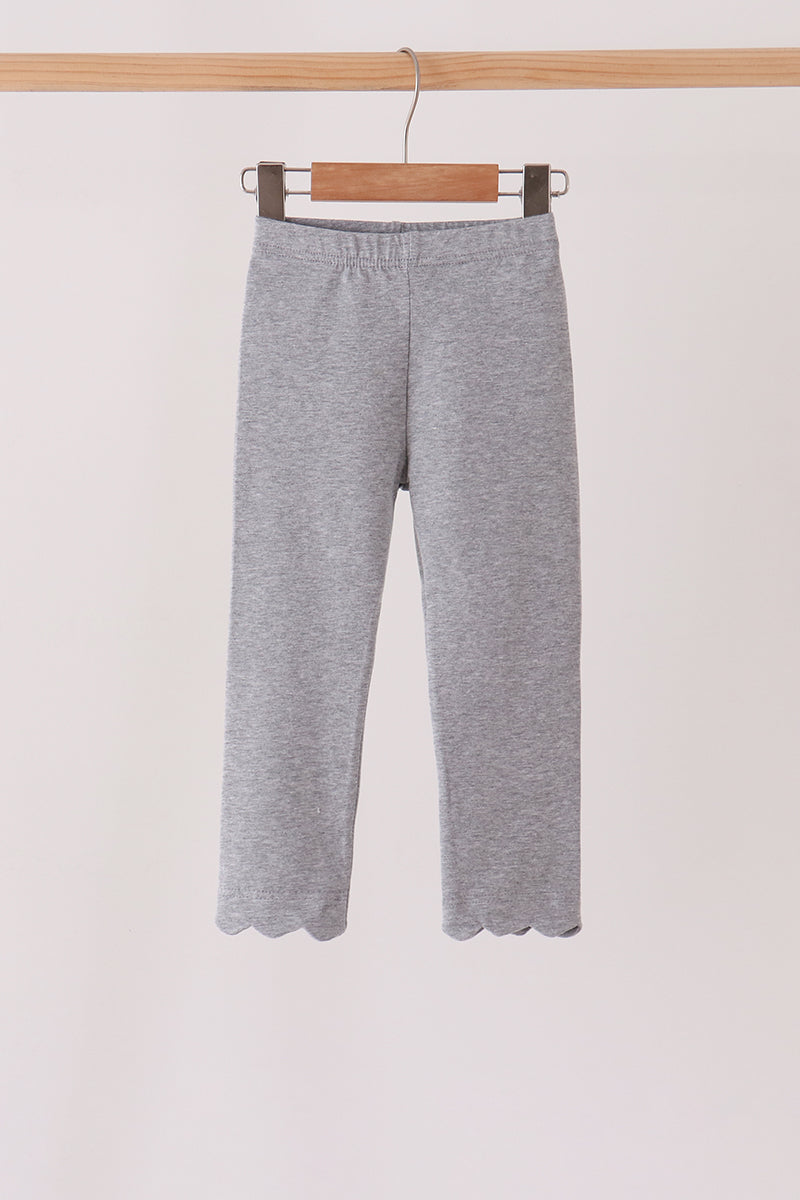 Grey scalloped leggings - Aaria Tees Aaria Tees
