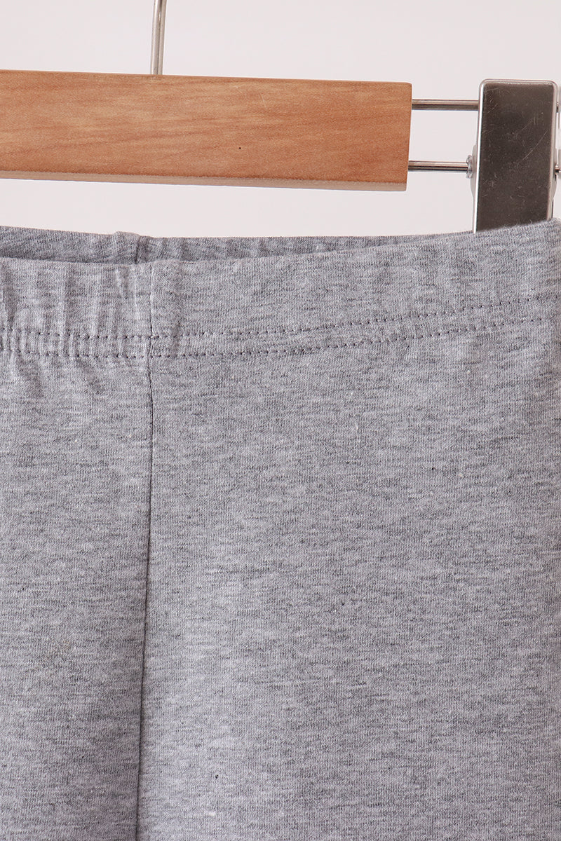 Grey scalloped leggings - Aaria Tees Aaria Tees