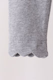 Grey scalloped leggings - Aaria Tees Aaria Tees