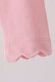 Pink scalloped leggings - Aaria Tees Aaria Tees