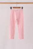 Pink scalloped leggings - Aaria Tees Aaria Tees
