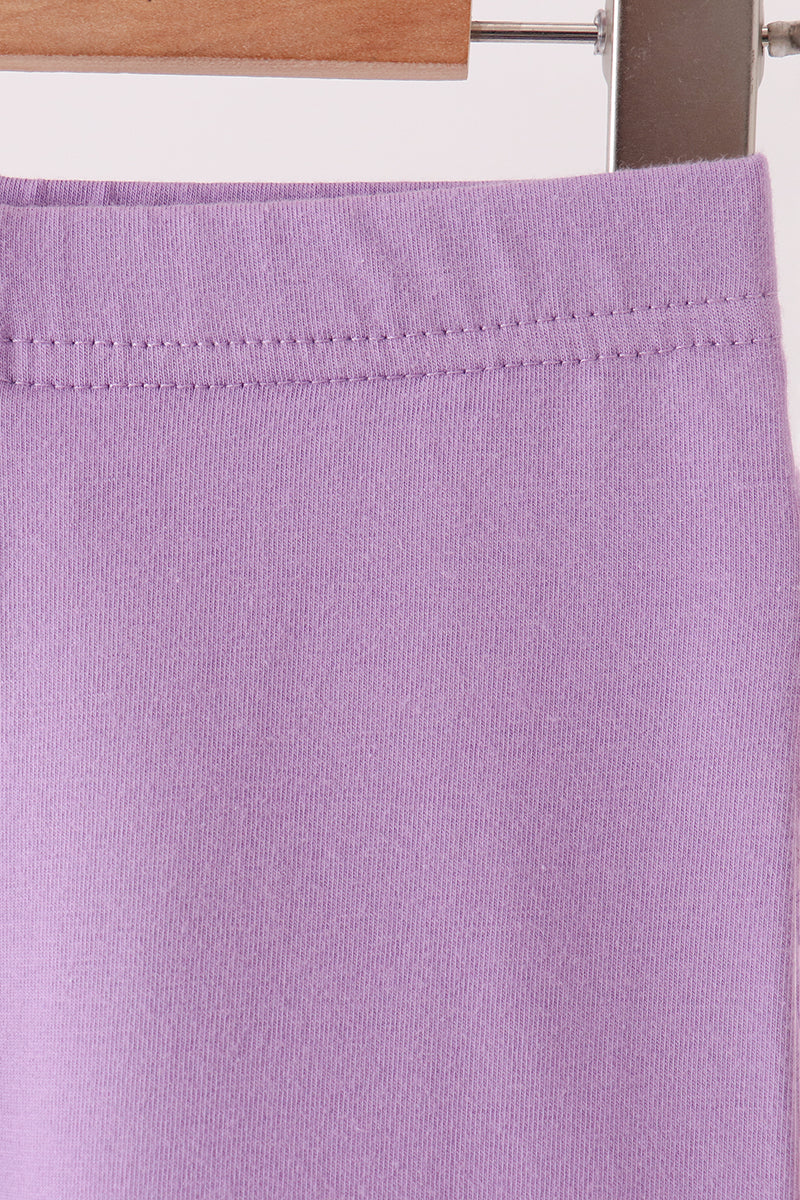 Deep violet scalloped leggings - Aaria Tees Aaria Tees