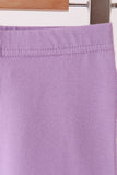Deep violet scalloped leggings - Aaria Tees Aaria Tees
