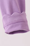 Deep violet scalloped leggings - Aaria Tees Aaria Tees