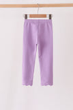 Deep violet scalloped leggings - Aaria Tees Aaria Tees