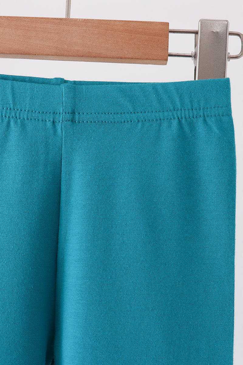 Teal scalloped leggings - Aaria Tees Aaria Tees