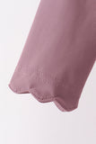 Dusty plum scallped zipper active set - Aaria Tees Aaria Tees