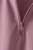 Dusty plum scallped zipper active set - Aaria Tees Aaria Tees