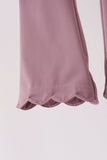 Dusty plum scallped zipper active set - Aaria Tees Aaria Tees