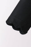 Black scallped zipper active set - Aaria Tees Aaria Tees