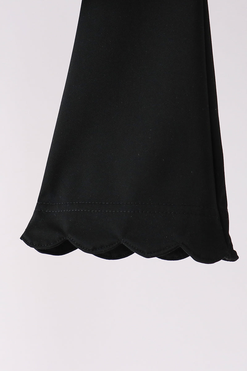 Black scallped zipper active set - Aaria Tees Aaria Tees