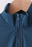 Navy scallped zipper active set - Aaria Tees Aaria Tees