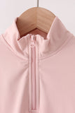 Pink scallped zipper active set - Aaria Tees Aaria Tees