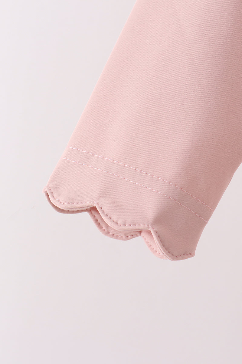 Pink scallped zipper active set - Aaria Tees Aaria Tees