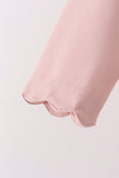 Pink scallped zipper active set - Aaria Tees Aaria Tees