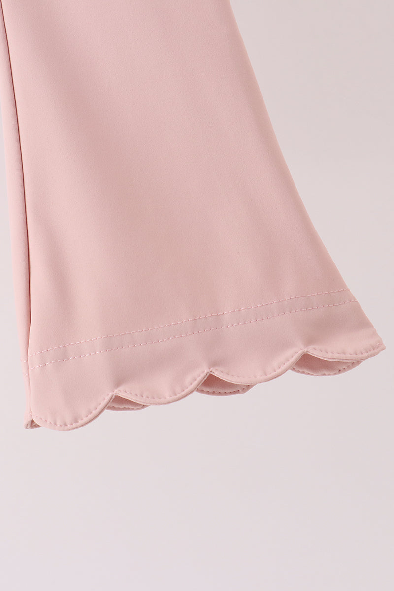 Pink scallped zipper active set - Aaria Tees Aaria Tees