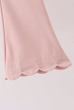 Pink scallped zipper active set - Aaria Tees Aaria Tees