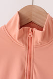 Coral scallped zipper active set - Aaria Tees Aaria Tees