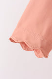 Coral scallped zipper active set - Aaria Tees Aaria Tees
