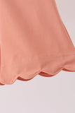 Coral scallped zipper active set - Aaria Tees Aaria Tees