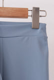 Dusty slate blue scallped zipper active set - Aaria Tees Aaria Tees
