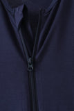 Navy zipper bamboo anti-slip romper - Aaria Tees Aaria Tees