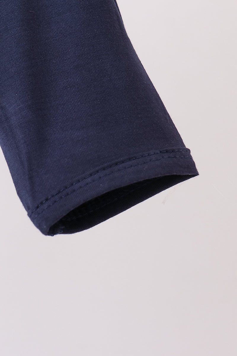 Navy zipper bamboo romper - Aaria Tees Aaria Tees
