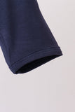 Navy zipper bamboo romper - Aaria Tees Aaria Tees