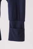 Navy zipper bamboo romper - Aaria Tees Aaria Tees