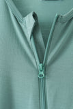 Sage zipper bamboo anti-slip romper - Aaria Tees Aaria Tees