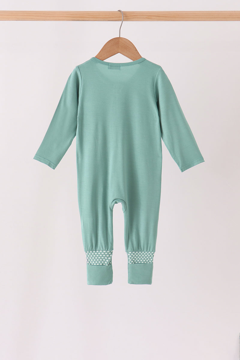Sage zipper bamboo anti-slip romper - Aaria Tees Aaria Tees