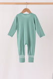Sage zipper bamboo anti-slip romper - Aaria Tees Aaria Tees