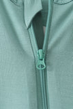 Sage zipper bamboo romper - Aaria Tees Aaria Tees