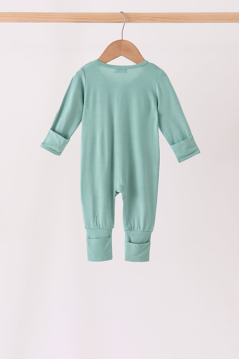 Sage zipper bamboo romper - Aaria Tees Aaria Tees