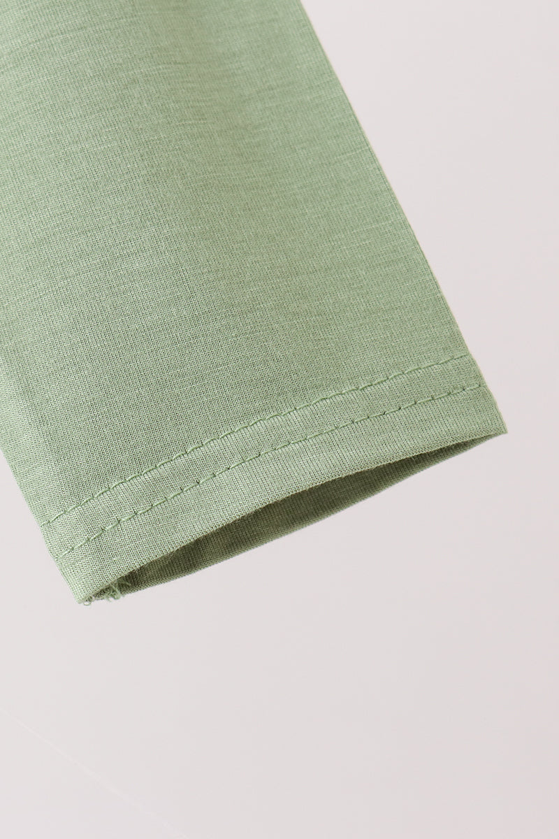 Green zipper bamboo anti-slip romper - Aaria Tees Aaria Tees