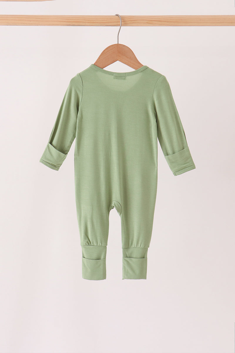 Green zipper bamboo romper - Aaria Tees Aaria Tees