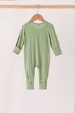 Green zipper bamboo romper - Aaria Tees Aaria Tees