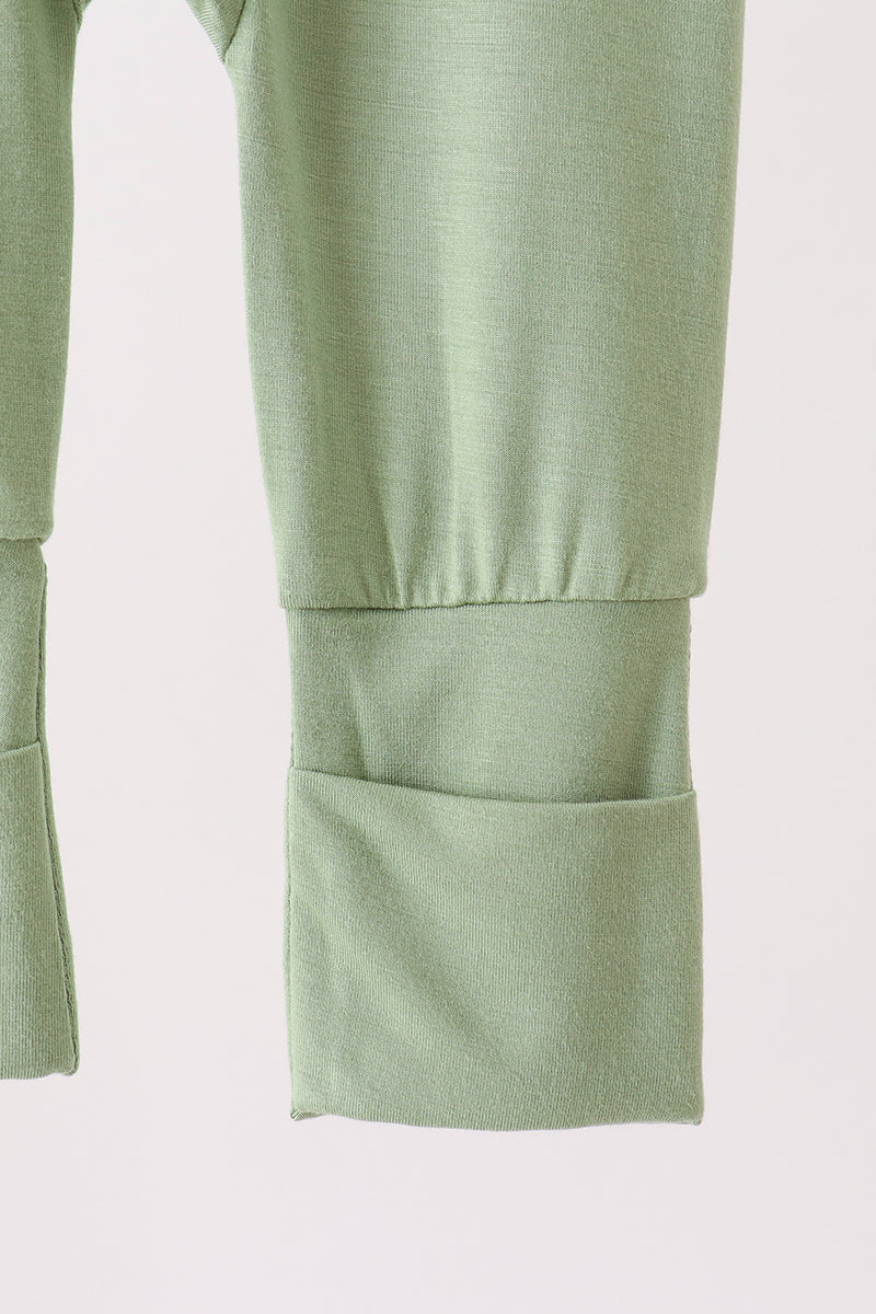 Green zipper bamboo romper - Aaria Tees Aaria Tees