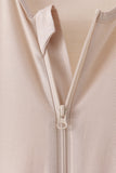 Beige zipper bamboo anti-slip romper - Aaria Tees Aaria Tees