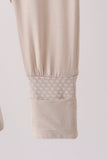 Beige zipper bamboo anti-slip romper - Aaria Tees Aaria Tees