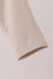 Beige zipper bamboo romper - Aaria Tees Aaria Tees