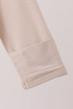 Beige zipper bamboo romper - Aaria Tees Aaria Tees