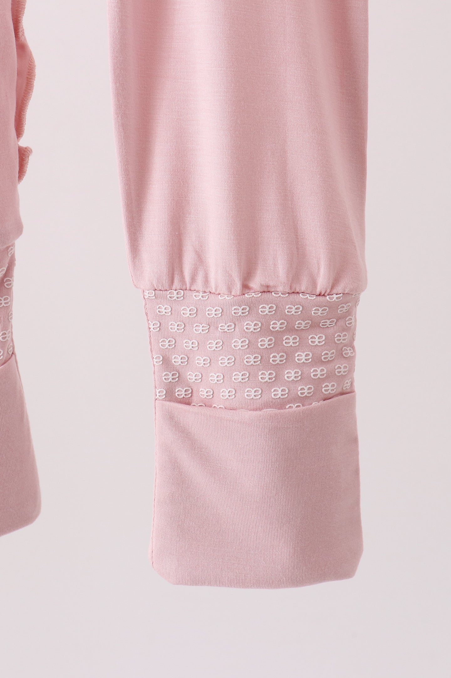 Pink ruffle zipper bamboo anti-slip romper – view 5 Aaria Tees
