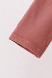 Dusty rose ruffle zipper bamboo anti-slip romper – view 2 Aaria Tees