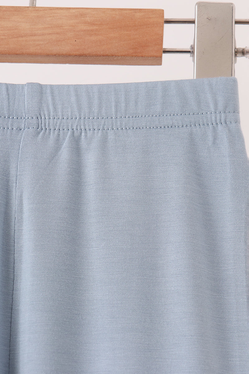 Blue bamboo pajama set – view 4 Aaria Tees
