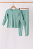 Sage bamboo pajama set – wholesale for boutiques | Honeydew USA Aaria Tees