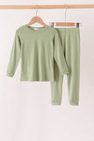 Green bamboo pajama set – wholesale for boutiques | Honeydew USA Aaria Tees